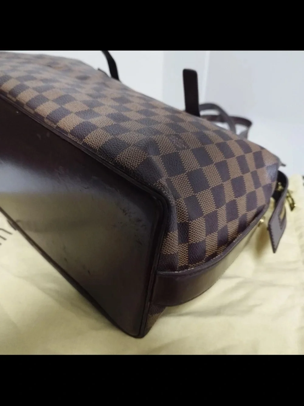 Louis Vuitton Brown Checkered Shoulder Tote